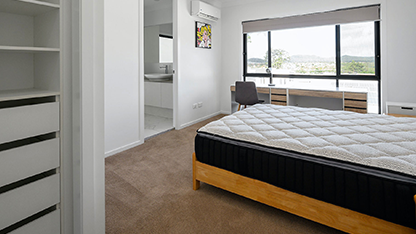 Mattress in a bright room