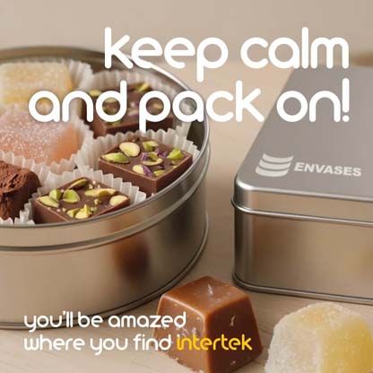 A tin labeled Envases filled with a variety of candy